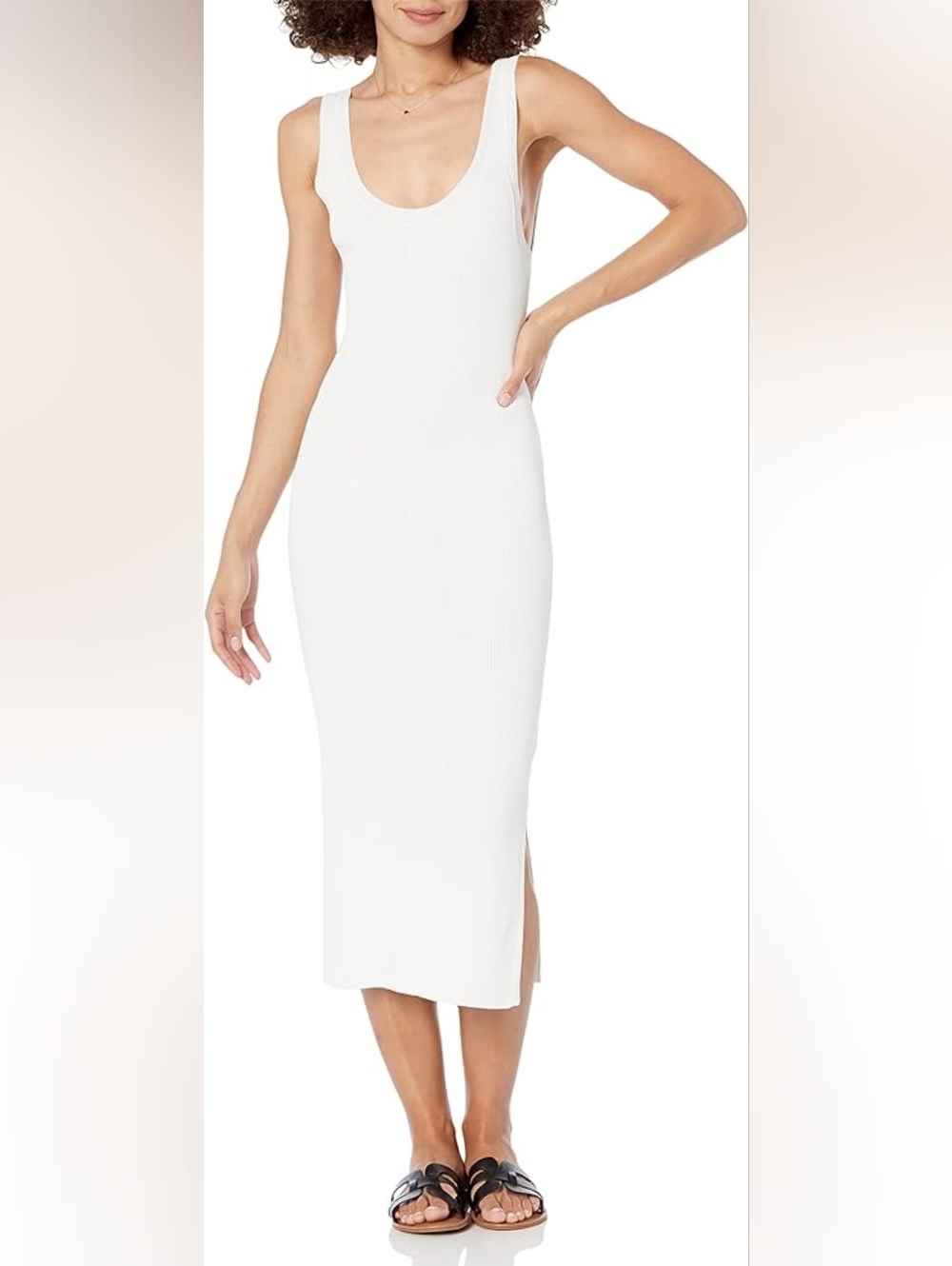The Drop Women's Yasmin Fitted Sweater Dress XS Ivory NWT